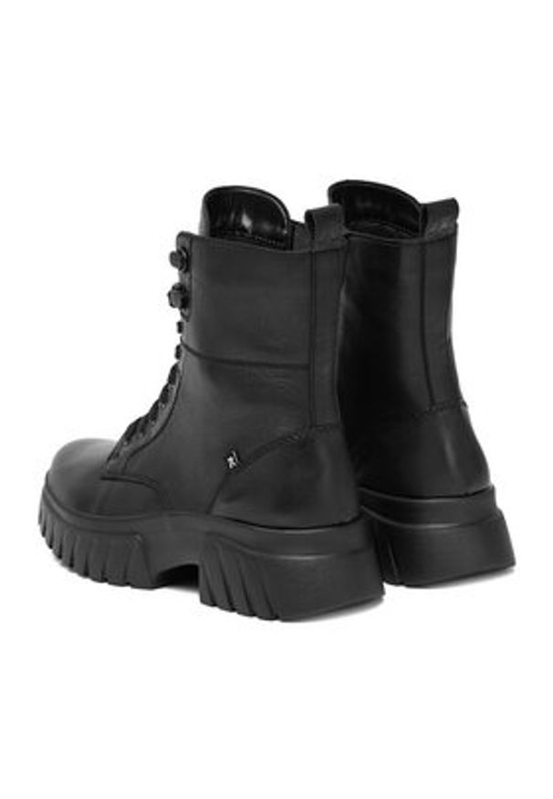 Rieker Trzewiki CEO-W1870-02 Czarny. Kolor: czarny. Materiał: skóra