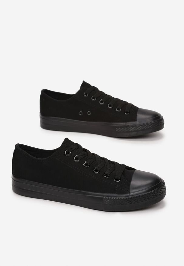 Born2be - Czarne Trampki Vividenah. Okazja: na co dzień. Kolor: czarny. Styl: klasyczny, casual