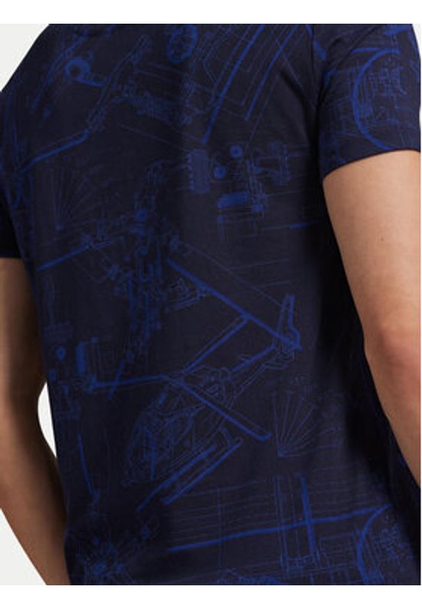 Polo Ralph Lauren T-Shirt 710P04019001 Granatowy Custom Slim Fit. Typ kołnierza: polo. Kolor: niebieski. Materiał: bawełna