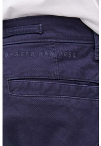 G-Star RAW - G-Star Raw spodnie męskie kolor granatowy w fasonie chinos. Kolor: niebieski. Materiał: tkanina