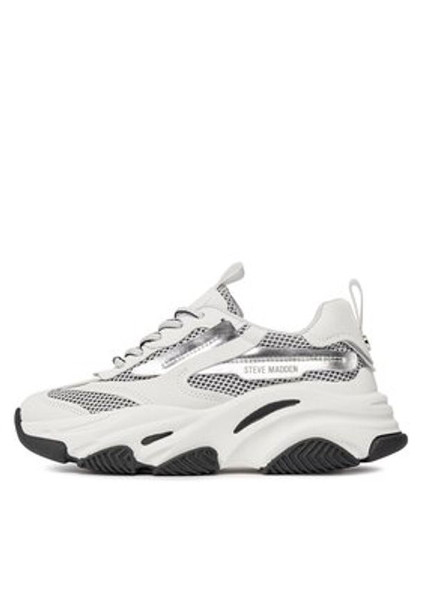 Steve Madden Sneakersy Possession-E Sneaker SM19000033-04005-04D Srebrny. Kolor: srebrny. Materiał: skóra