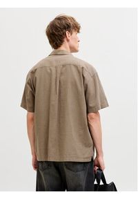 Jack & Jones Koszula Summer 12289191 Brązowy Relaxed Fit. Kolor: brązowy. Materiał: bawełna #6