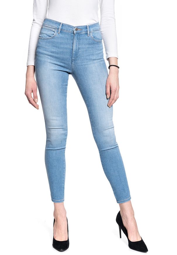 Wrangler - SPODNIE DAMSKIE WRANGLER HIGH RISE SKINNY SOFT CLOUD W27HZI29R