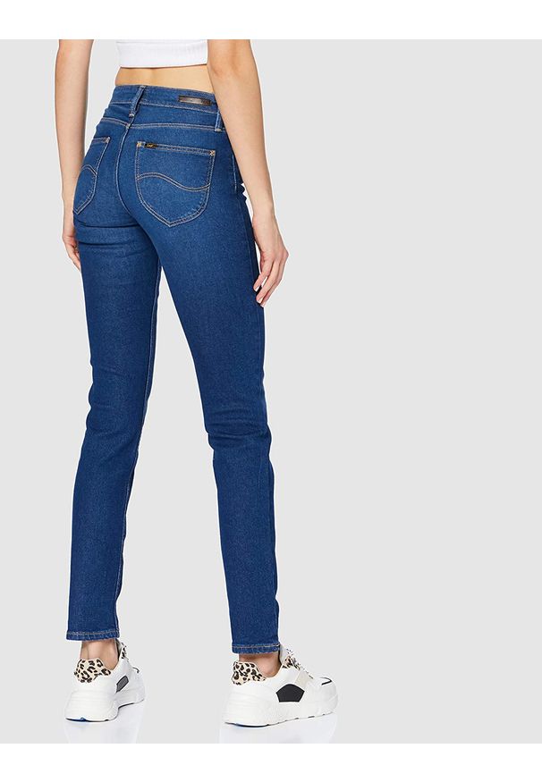 Lee - LEE ELLY DAMSKIE SPODNIE JEANSOWE MID STONE SITKA L305TLNI 112106232