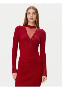 Guess Sweter W5RR15 Z2Y50 Czerwony Regular Fit. Kolor: czerwony. Materiał: syntetyk, wiskoza