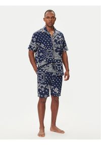 Polo Ralph Lauren Piżama 714899503019 Granatowy Regular Fit. Kolor: niebieski. Materiał: bawełna