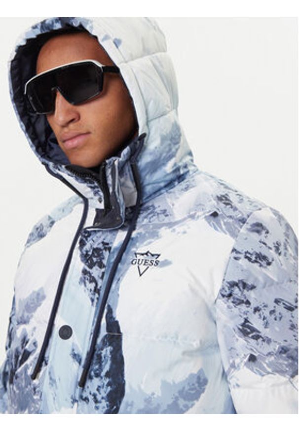 Guess Kurtka puchowa M5BL0O W3282 Niebieski Regular Fit. Kolor: niebieski. Materiał: syntetyk