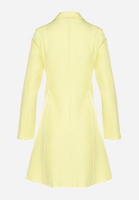 Born2be - Żółta Kopertowa Sukienka o Fasonie Marynarki Arelisa. Kolor: żółty. Materiał: materiał. Typ sukienki: kopertowe #2