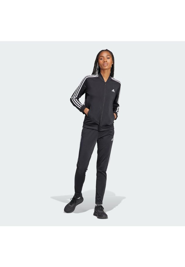 Adidas - Dres Essentials 3-Stripes. Kolor: czarny, biały, wielokolorowy. Materiał: dresówka