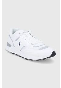 Polo Ralph Lauren Buty 809845147001.100 kolor biały. Nosek buta: okrągły. Zapięcie: sznurówki. Kolor: biały. Materiał: guma #5