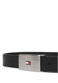 TOMMY HILFIGER - Tommy Hilfiger Pasek Th Flag Plaque Belt AM0AM14322 Czarny. Kolor: czarny. Materiał: skóra #2