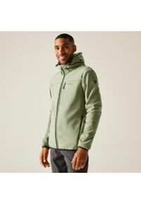 Regatta - Kurtka męska softshell przeciwdeszczowy Ossek. Kolor: zielony. Materiał: softshell. Sport: turystyka piesza #1