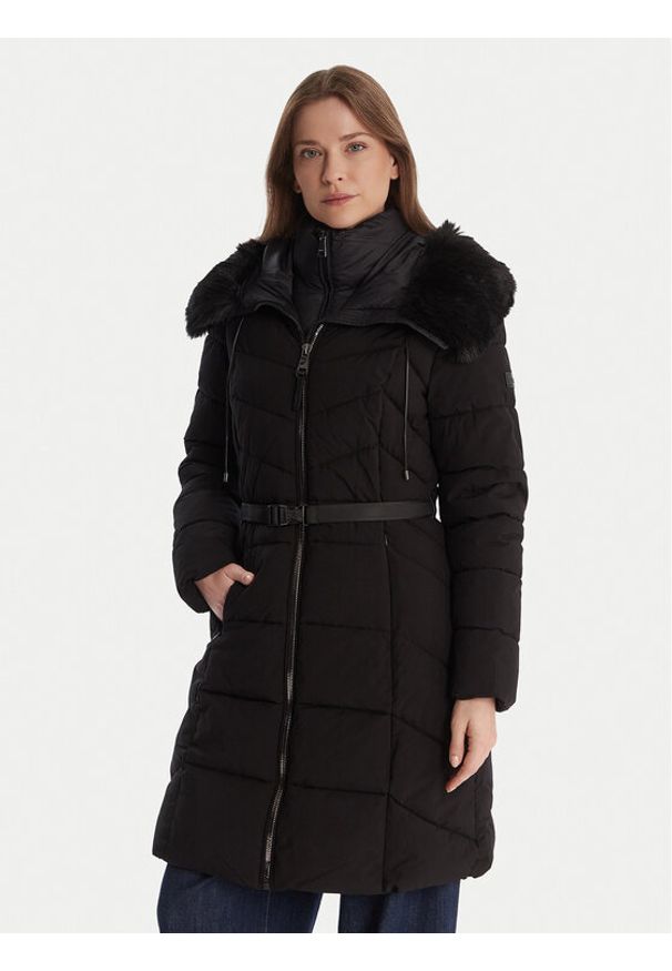 DKNY Kurtka zimowa DLEMPU15 Czarny Regular Fit. Kolor: czarny. Materiał: syntetyk. Sezon: zima