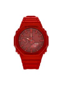 G-Shock Zegarek GA-2100-4AER Czerwony. Kolor: czerwony
