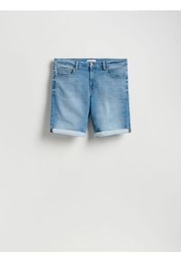 Reserved - Jeansowe szorty slim - niebieski. Kolor: niebieski. Materiał: jeans