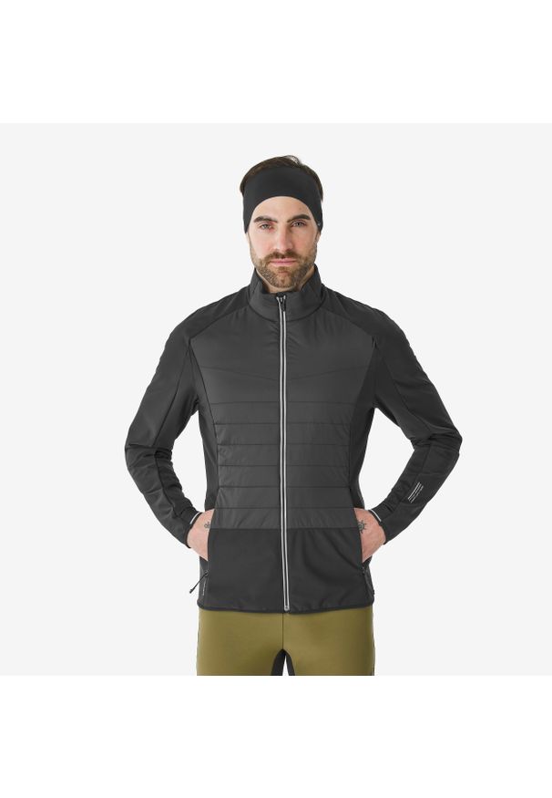 WEDZE - Bluza do narciarstwa biegowego męska Quechua XCS 500. Kolor: niebieski, wielokolorowy, czarny. Materiał: materiał. Sezon: zima. Sport: narciarstwo