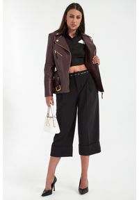 Elisabetta Franchi - Bermudy damskie z krepy ELISABETTA FRANCHI