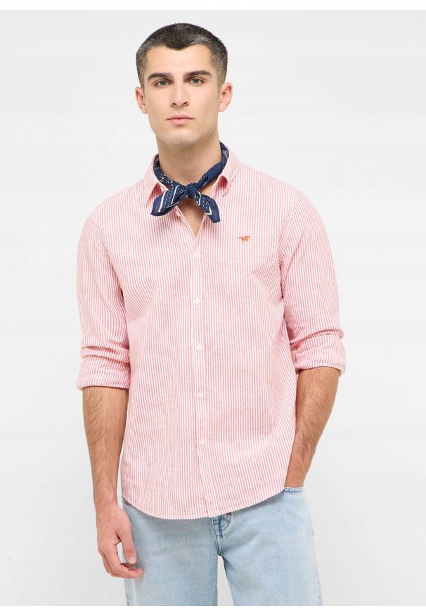 Męska Koszula Mustang Style Rawlins Red Fine Stripe 1016472 12735