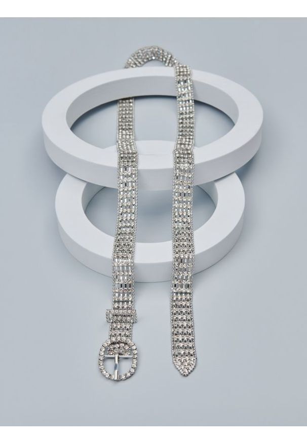 Sinsay - Pasek - srebrny. Kolor: srebrny