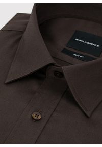 Pako Lorente - PAKO LORENTE – Brązowa koszula męska. Kolor: brązowy. Materiał: bawełna, elastan. Długość rękawa: długi rękaw. Długość: długie #3