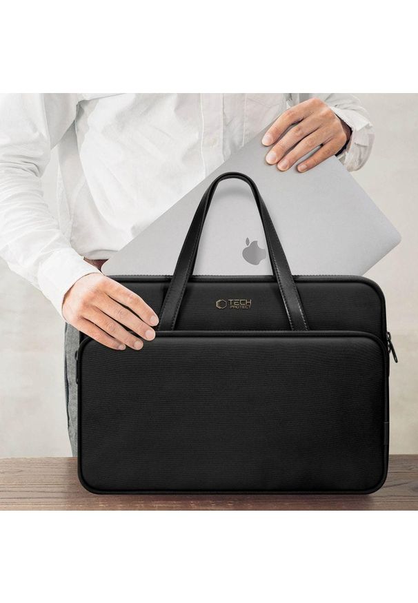 TECH-PROTECT - Torba Tech-Protect Carrying Bag Laptop 13-14 Black. Materiał: materiał. Styl: elegancki, biznesowy, casual