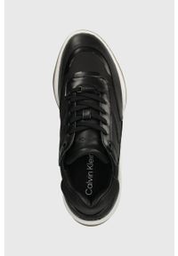 Calvin Klein sneakersy CLOUD WEDGE LACE UP kolor czarny HW0HW01647. Nosek buta: okrągły. Kolor: czarny. Materiał: guma #4