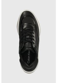 Calvin Klein sneakersy CLOUD WEDGE LACE UP kolor czarny HW0HW01647. Nosek buta: okrągły. Kolor: czarny. Materiał: guma #2