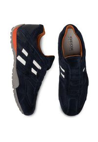 Geox Półbuty U Snake L U4207L 02214 C4002 Granatowy. Kolor: niebieski. Materiał: zamsz, skóra #8