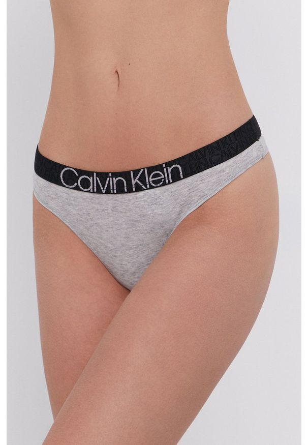 Calvin Klein Underwear - Stringi. Kolor: szary