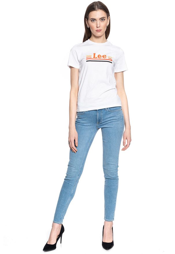 Lee - DAMSKI T-SHIRT LEE ESSENTIAL SLIM TEE BRIGHT WHITE L41HEPLJ 112108962