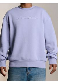 Sinsay - Bluza z napisem - fioletowy. Kolor: fioletowy. Wzór: napisy