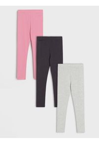 Sinsay - Bawełniane legginsy 3 pack - wielobarwny. Materiał: bawełna #1