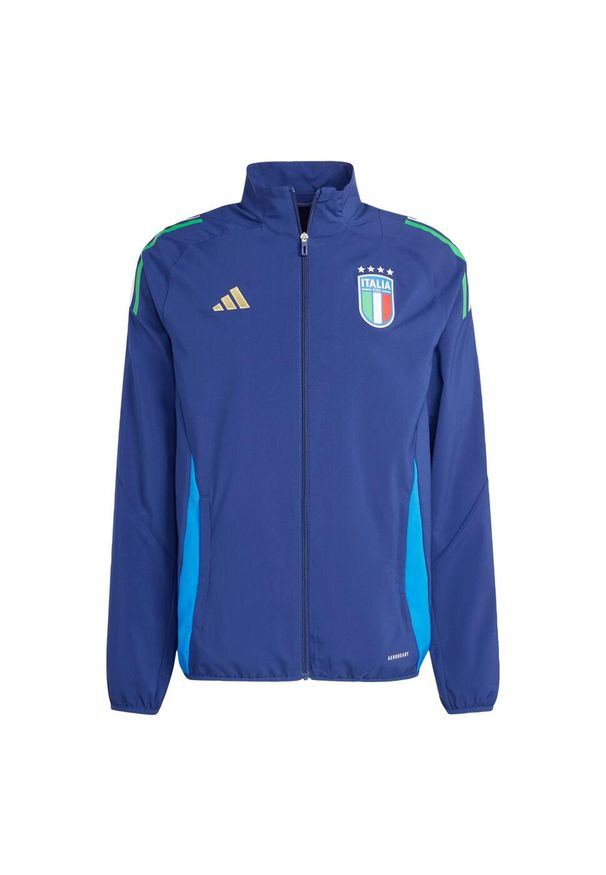 Adidas - Bluza Italy Tiro 24 Competition Presentation. Kolor: niebieski. Materiał: materiał