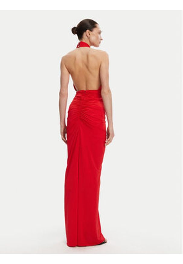 ACCESS FASHION Sukienka wieczorowa 53-3349-391 Czerwony Slim Fit. Kolor: czerwony. Materiał: syntetyk. Styl: wizytowy