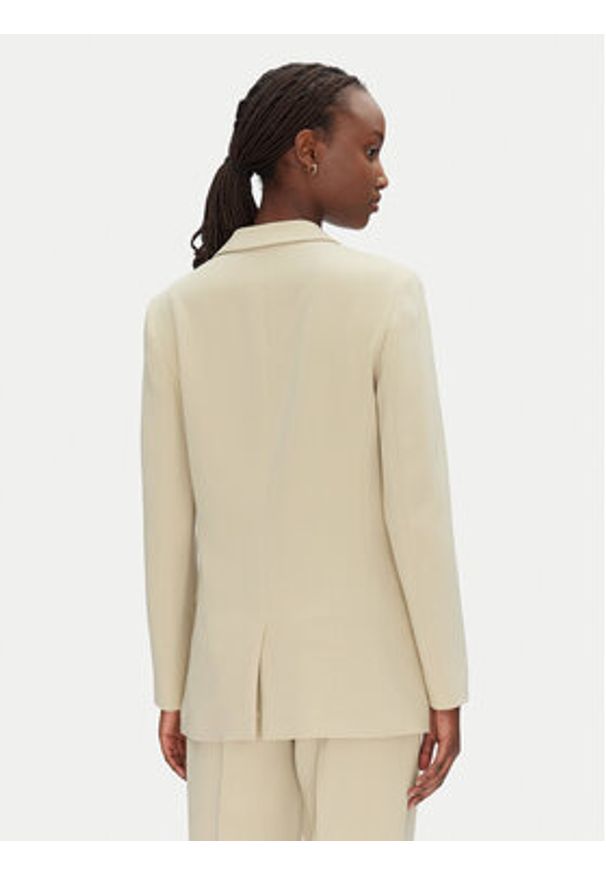 BOSS Marynarka Jocaluah 50490053 Beżowy Regular Fit. Kolor: beżowy. Materiał: syntetyk