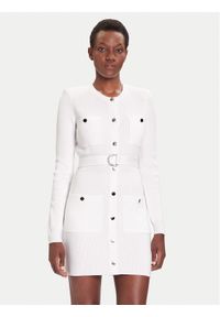 Liu Jo Sukienka dzianinowa MF5371 MS99E Biały Slim Fit. Kolor: biały. Materiał: syntetyk