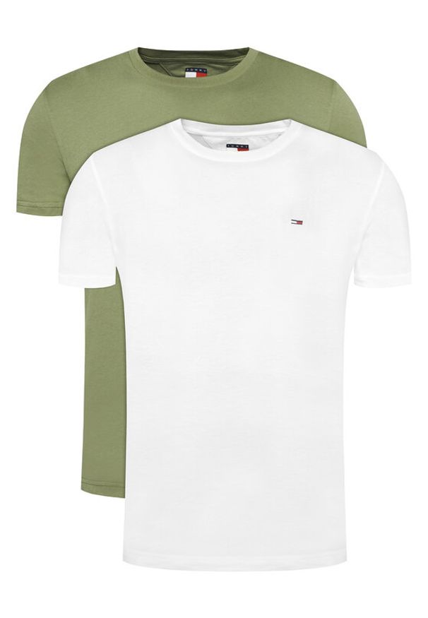 Tommy Jeans Komplet 2 t-shirtów DM0DM20687 Kolorowy Slim Fit. Materiał: bawełna. Wzór: kolorowy