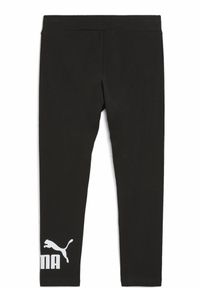 Puma - Damskie legginsy 3/4 z małym logo No. 1 ESS PUMA Black. Kolor: czarny. Materiał: guma. Wzór: nadruk