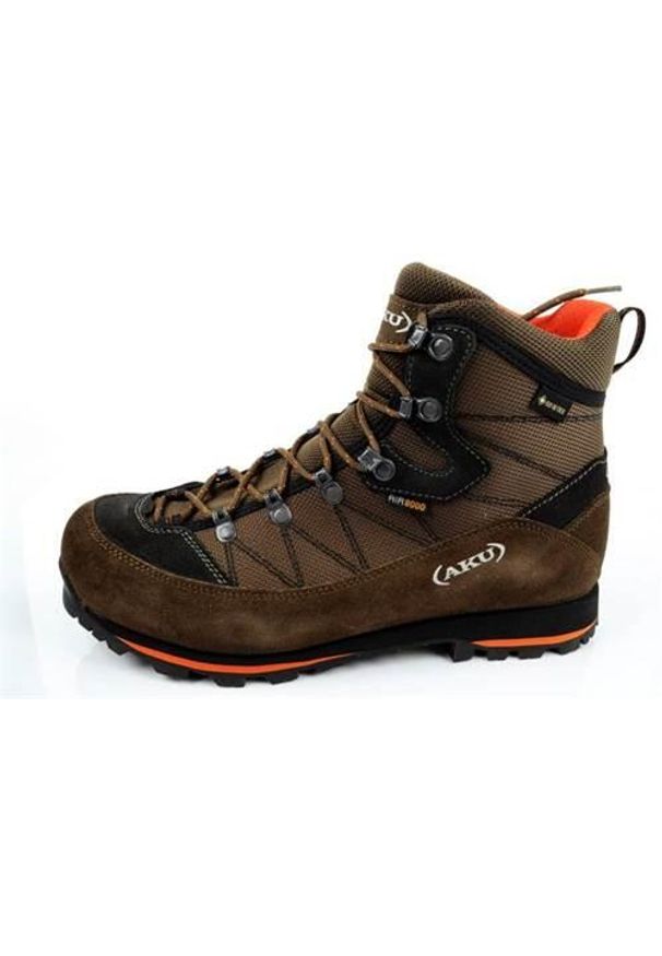Buty trekkingowe męskie Aku Trekker L3 Gtx. Wysokość cholewki: za kostkę. Zapięcie: sznurówki. Kolor: wielokolorowy, brązowy. Materiał: materiał. Szerokość cholewki: normalna