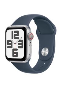 APPLE - Smartwatch Apple Watch SE GPS+Cellular 40mm aluminium Srebrny | Sztormowy Błękit pasek sportowy S/M. Rodzaj zegarka: smartwatch. Kolor: srebrny. Styl: sportowy