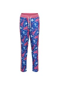 Kwiatowe spodnie dla dziewczynki Hummel. Kolor: różowy. Materiał: jersey, dresówka. Wzór: kwiaty #1