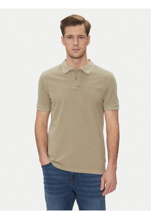 JOOP! Jeans Polo 15 JJJ-02Ambrosian 30045619 Beżowy Modern Fit. Typ kołnierza: polo. Kolor: beżowy. Materiał: bawełna