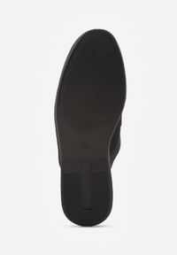 Renee - Czarne Klapki Mule Ozdobione Klamrą Peromela. Okazja: na co dzień. Kolor: czarny. Materiał: dzianina. Wzór: aplikacja. Styl: elegancki, casual #6