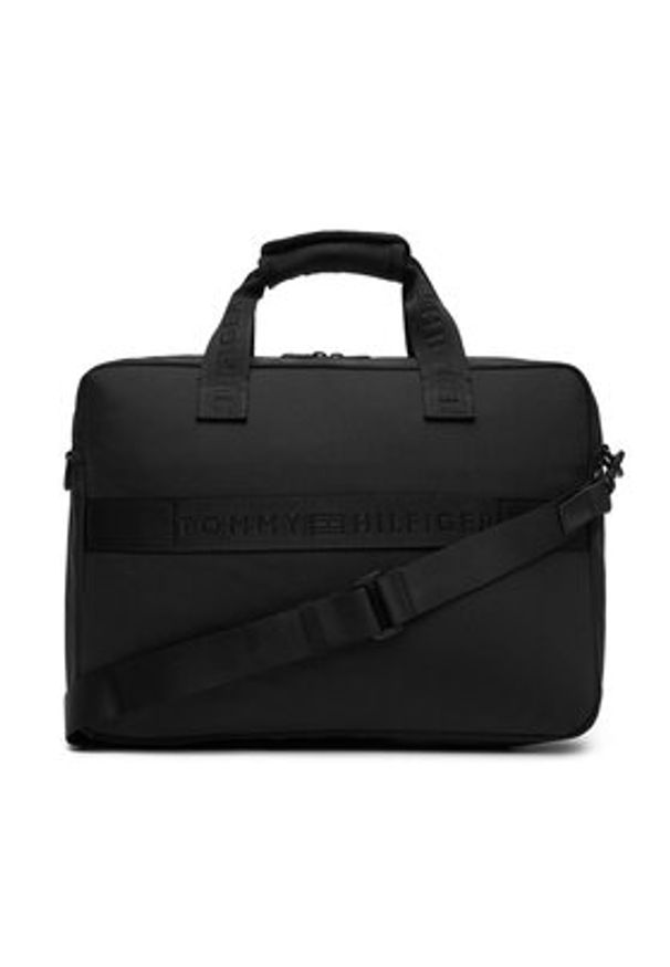 TOMMY HILFIGER - Tommy Hilfiger Torba na laptopa Th Commuter Computer Bag AM0AM13612 Czarny. Kolor: czarny. Materiał: materiał