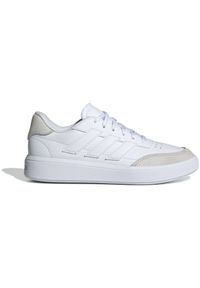 Adidas - Buty sportowe adidas Courtblock Junior Biały Beżowy. Okazja: na co dzień. Kolor: biały. Materiał: skóra, syntetyk, materiał. Sport: fitness, tenis #1