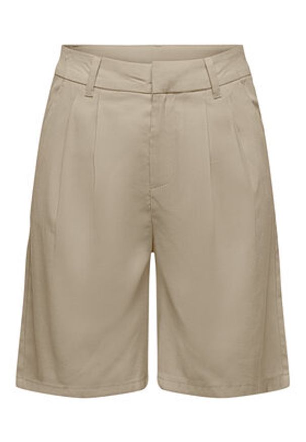 only - ONLY Szorty materiałowe Aris 15364121 Beżowy Regular Fit. Kolor: beżowy. Materiał: wiskoza