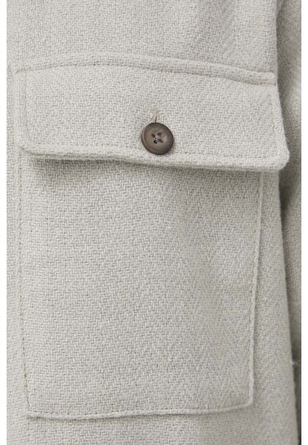 Only & Sons - Koszula z domieszką wełny. Typ kołnierza: kołnierzyk klasyczny. Kolor: zielony. Materiał: wełna. Długość rękawa: długi rękaw. Długość: długie. Styl: klasyczny