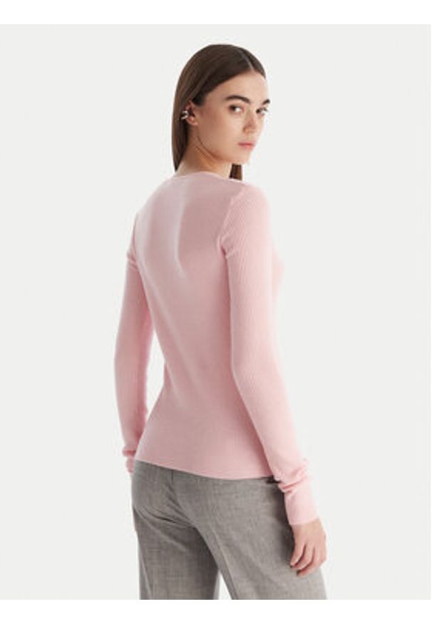 Patrizia Pepe Sweter 2K0331/K7S0-M555 Różowy Regular Fit. Kolor: różowy. Materiał: wiskoza