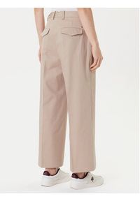 TOMMY HILFIGER - Tommy Hilfiger Spodnie materiałowe WW0WW45791 Beżowy Wide Leg. Kolor: beżowy. Materiał: bawełna
