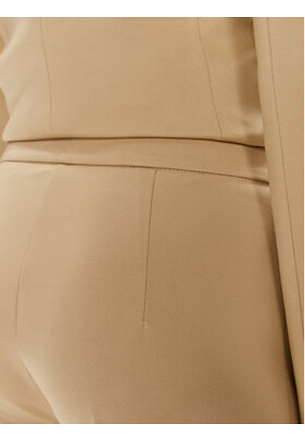 Pinko Spodnie materiałowe Hulka 100054 A0HM Beżowy Regular Fit. Kolor: beżowy. Materiał: wiskoza, syntetyk